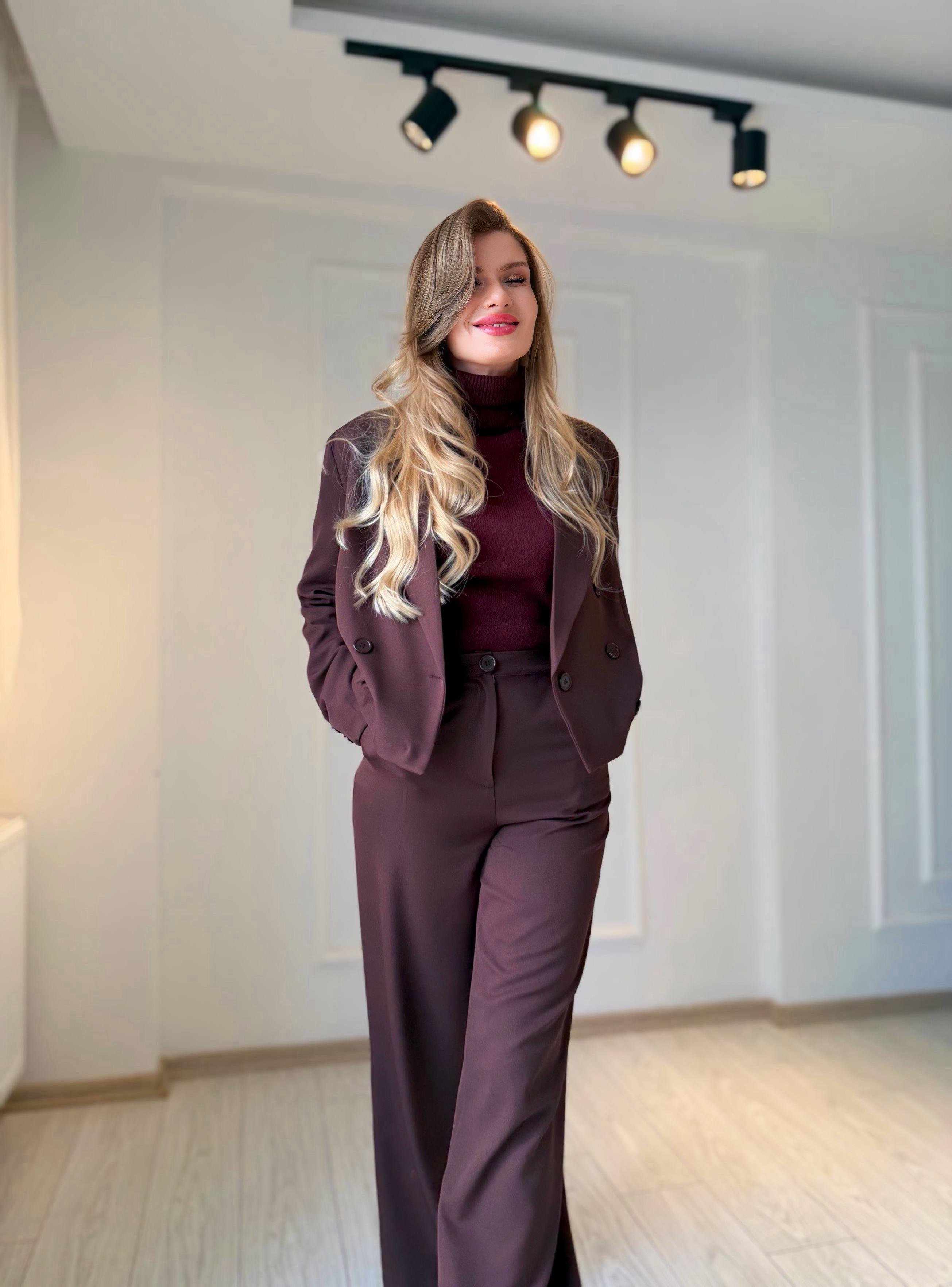TAKIMValerio Blazer Ceket Takım - Acı Kahve