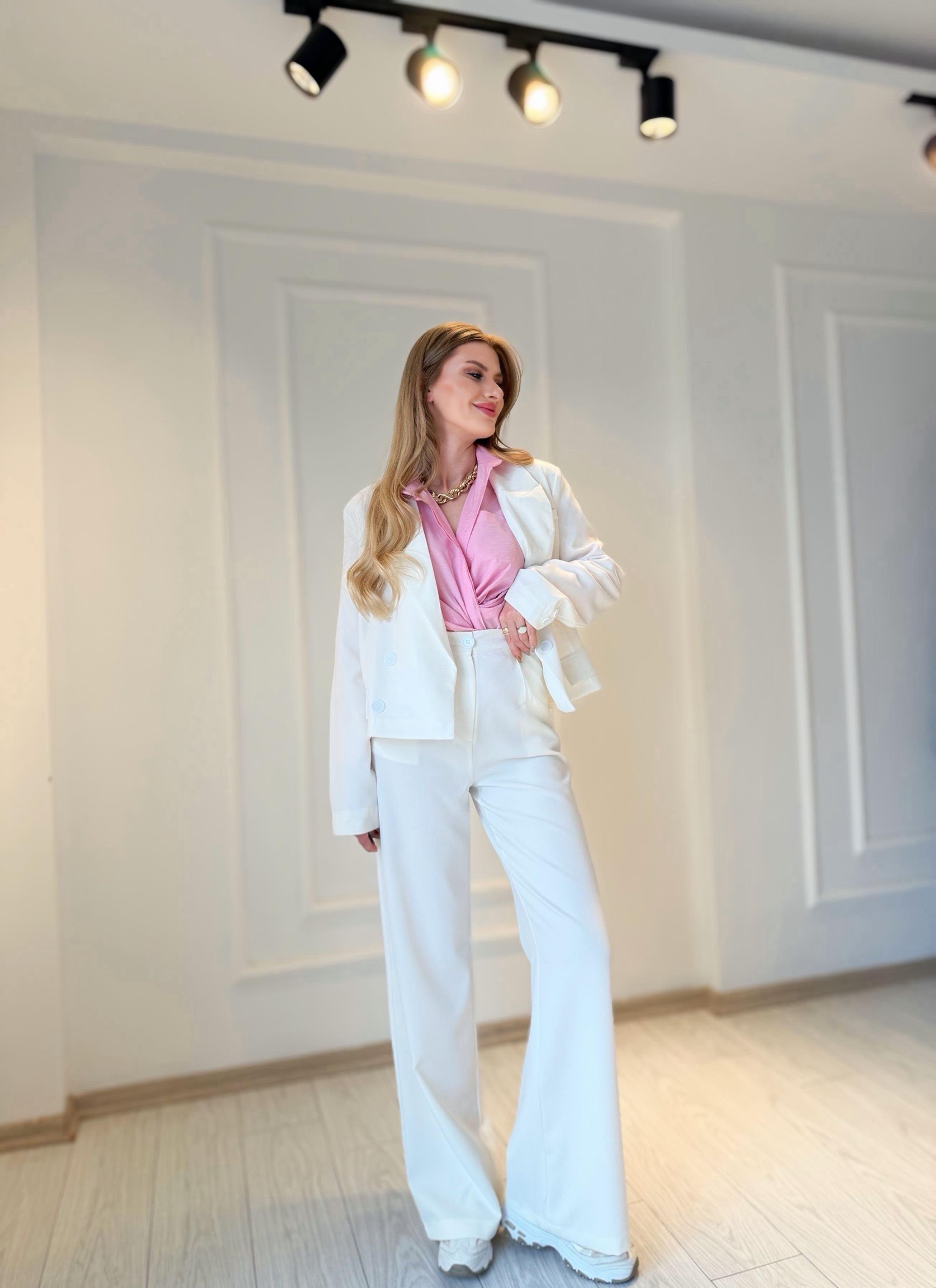 TAKIMValerio Blazer Ceket Takım - Ekru
