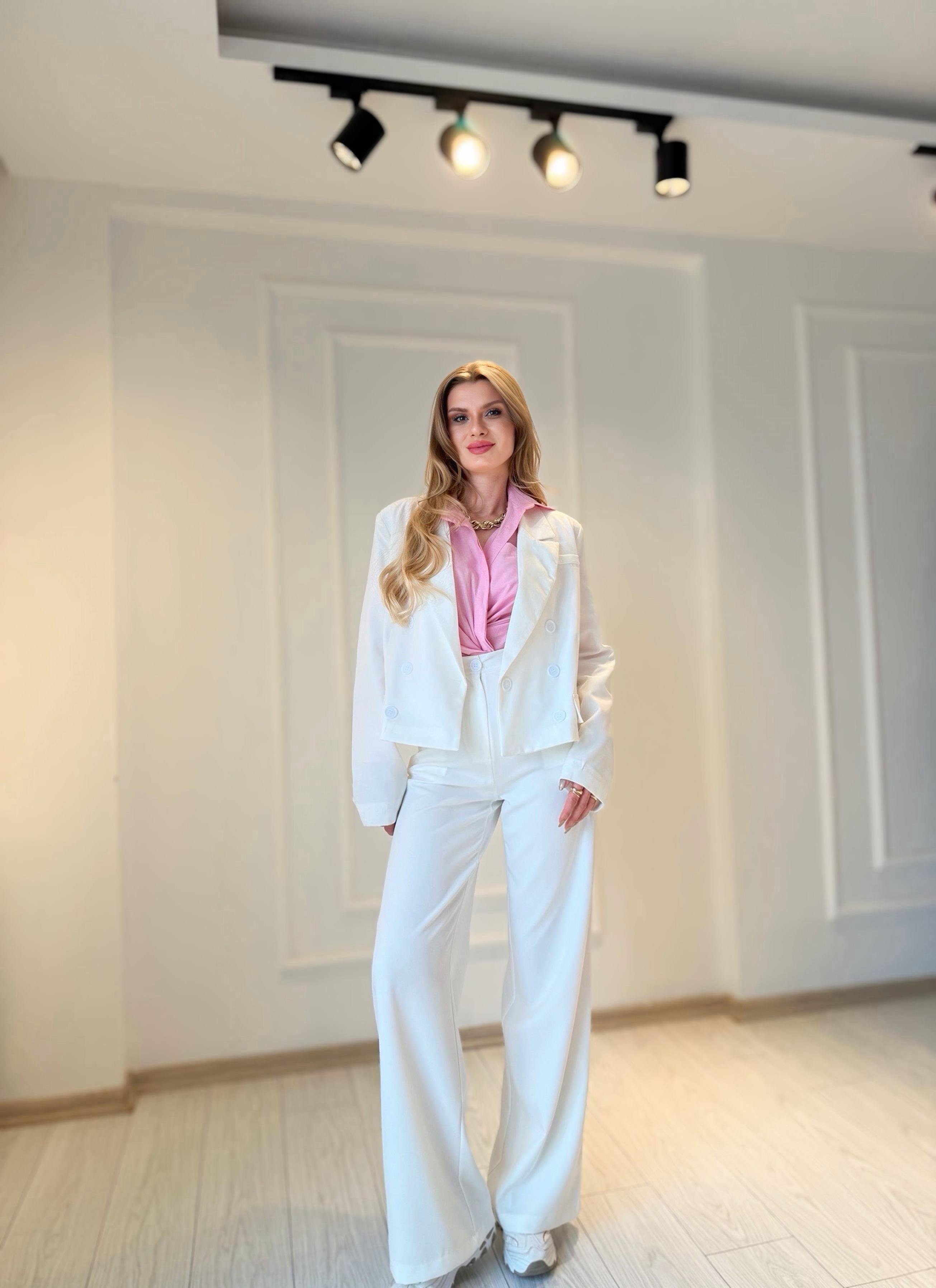 TAKIMValerio Blazer Ceket Takım - Ekru