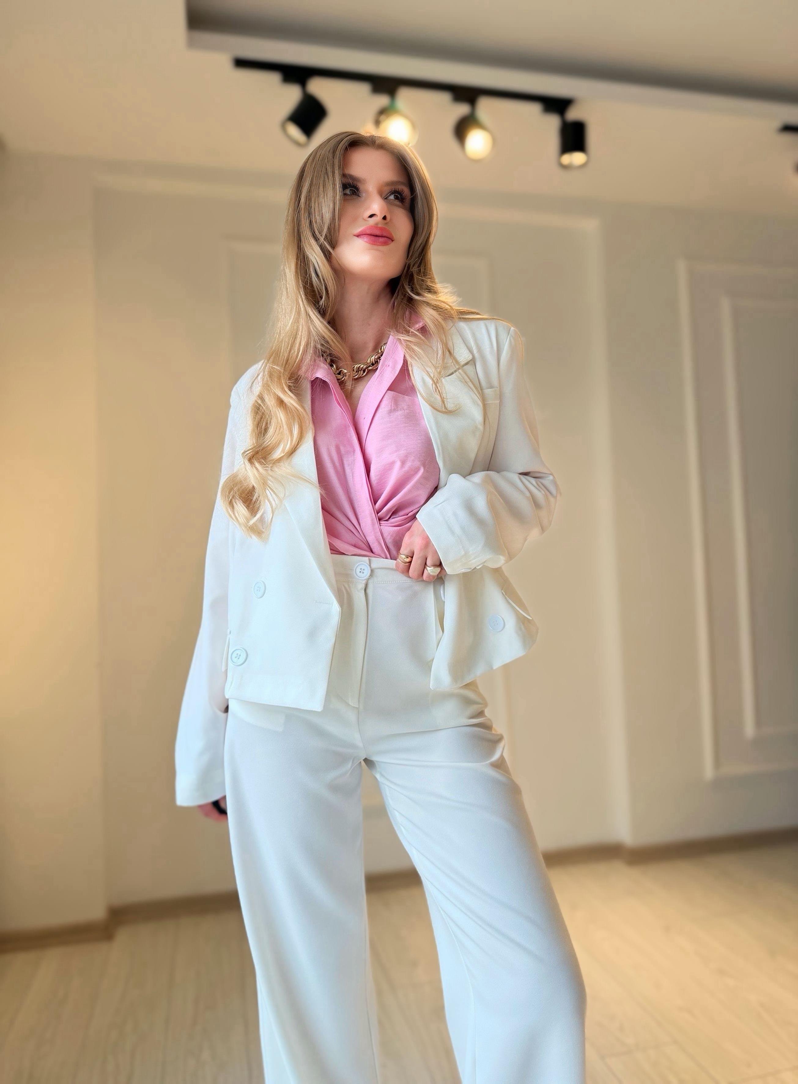 TAKIMValerio Blazer Ceket Takım - Ekru