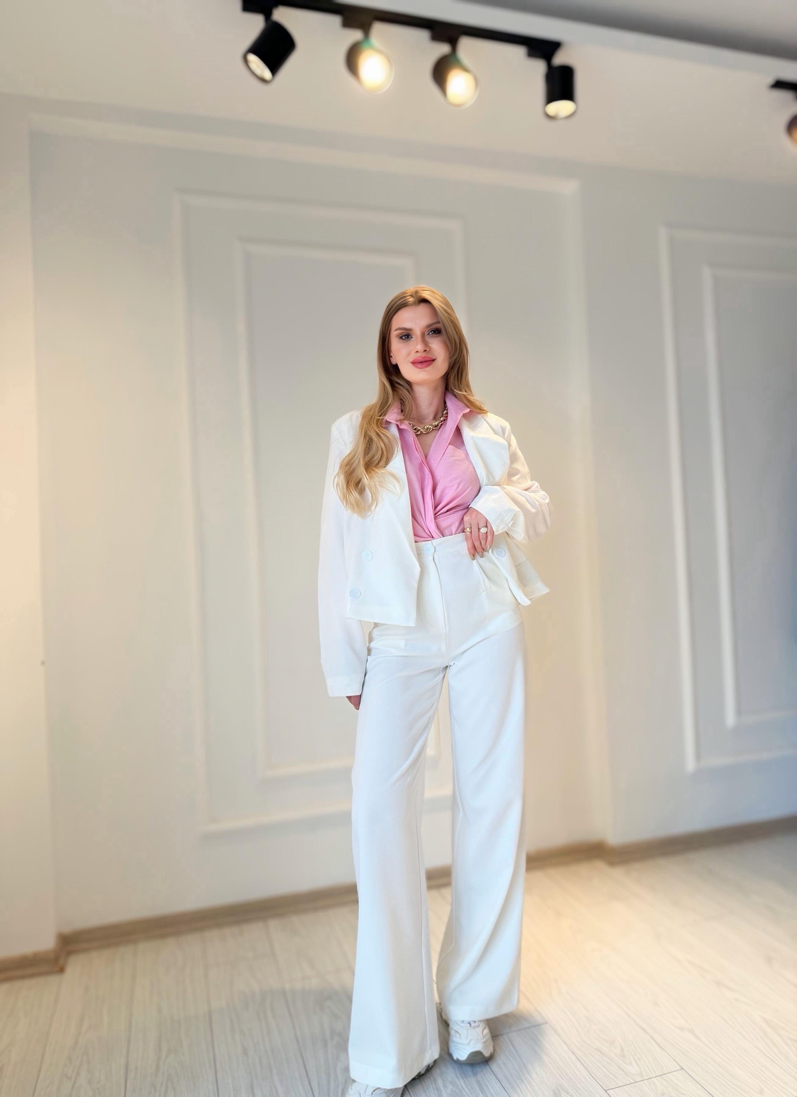 TAKIMValerio Blazer Ceket Takım - Ekru