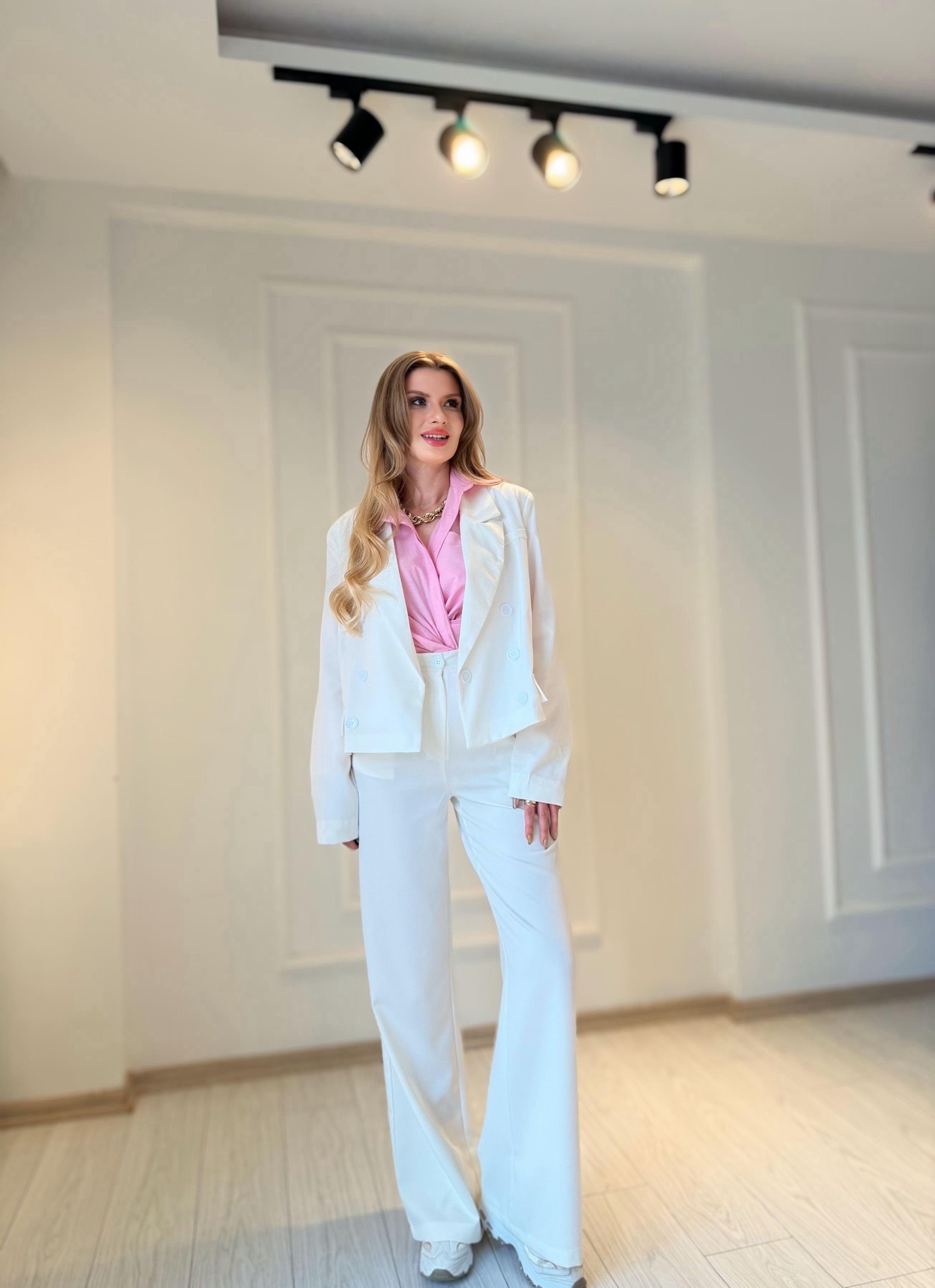 TAKIMValerio Blazer Ceket Takım - Ekru