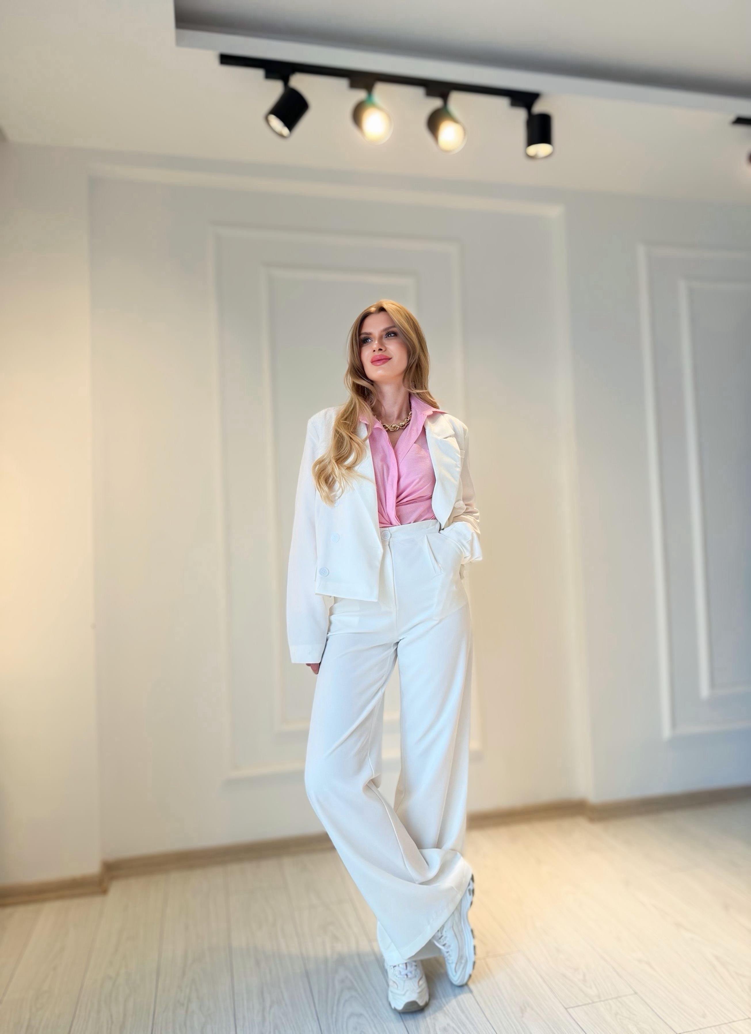 TAKIMValerio Blazer Ceket Takım - Ekru