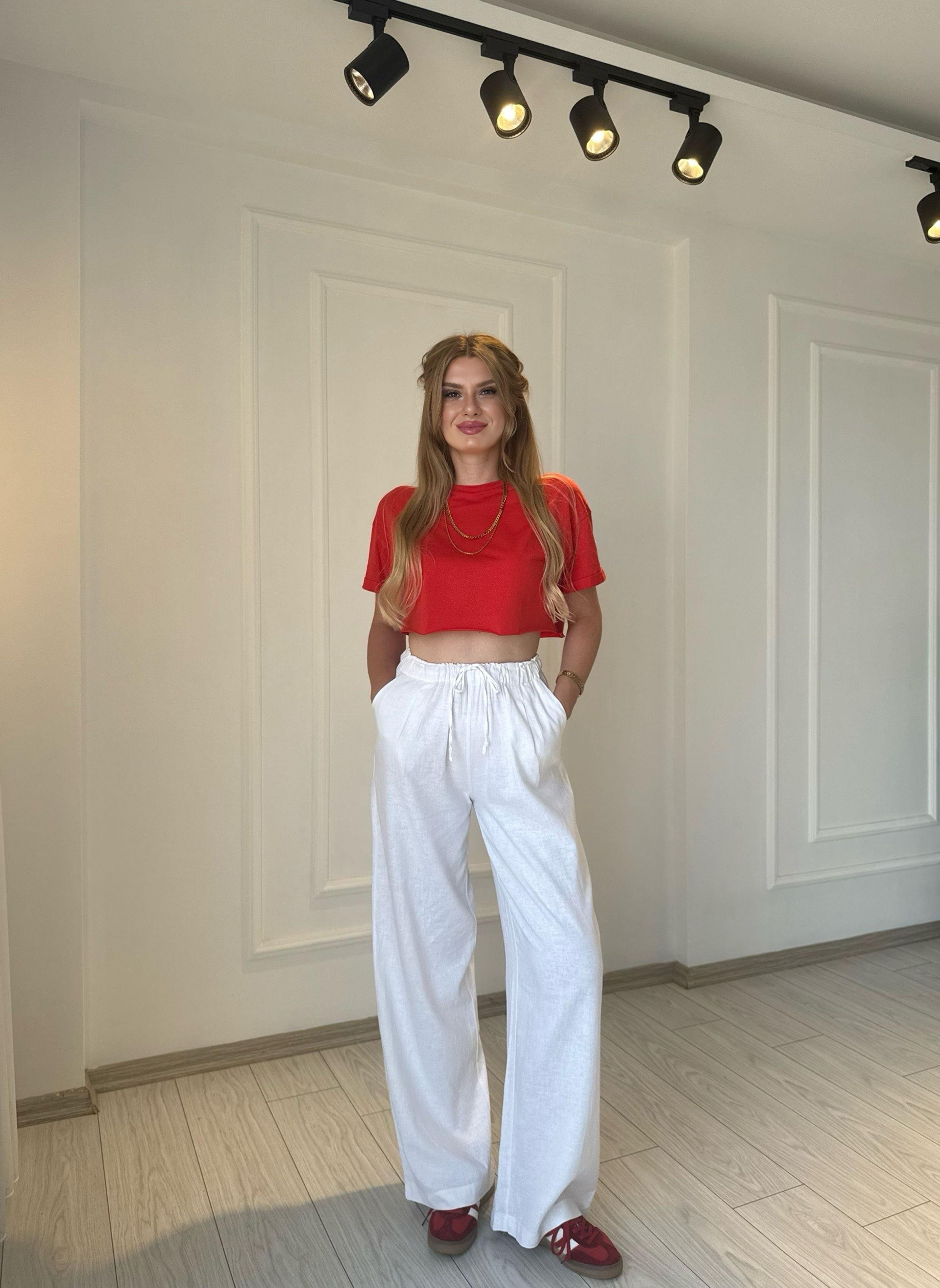 TshirtCrop Basic Tshirt - Kırmızı
