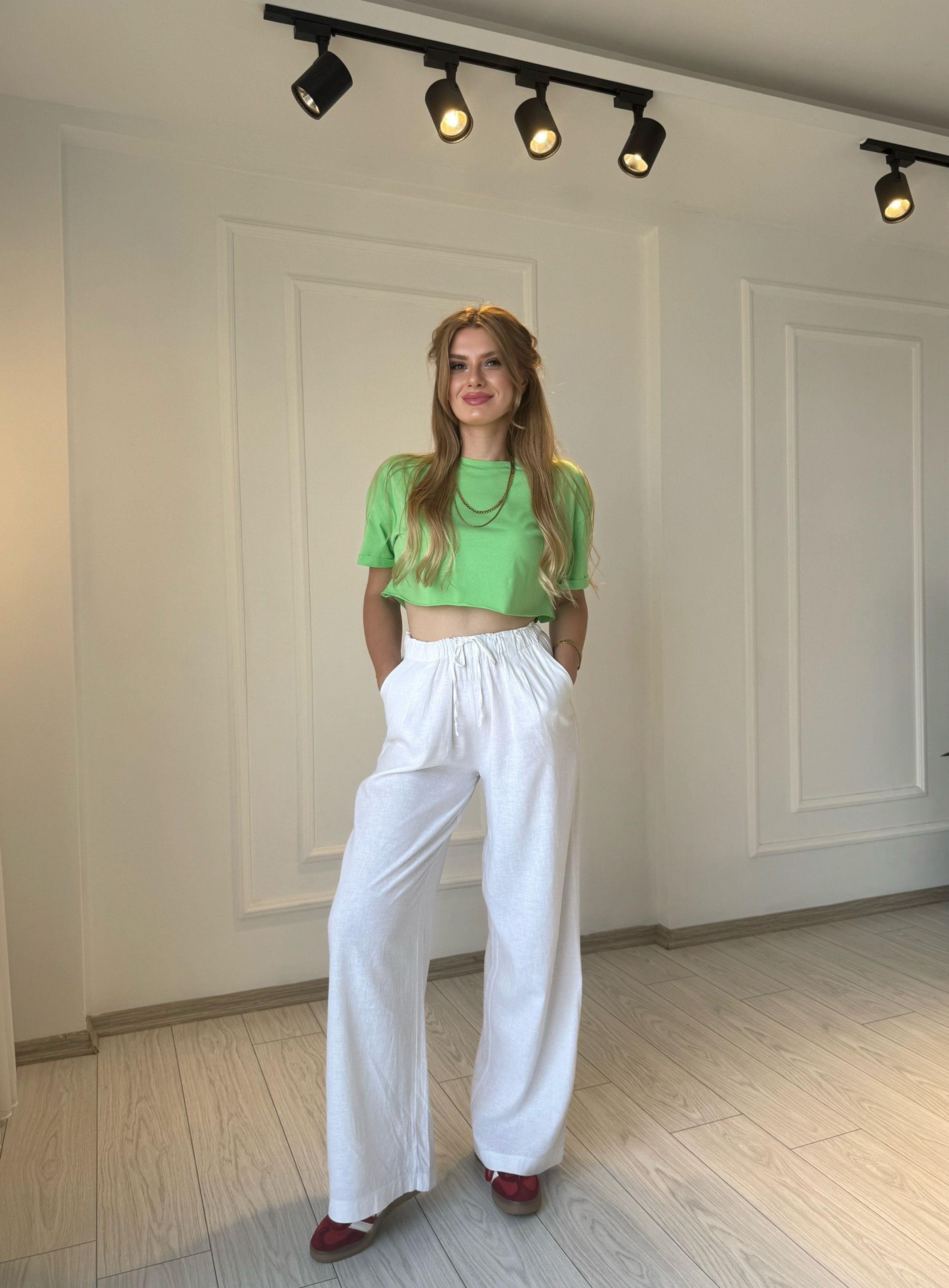 TshirtCrop Basic Tshirt - Yeşil