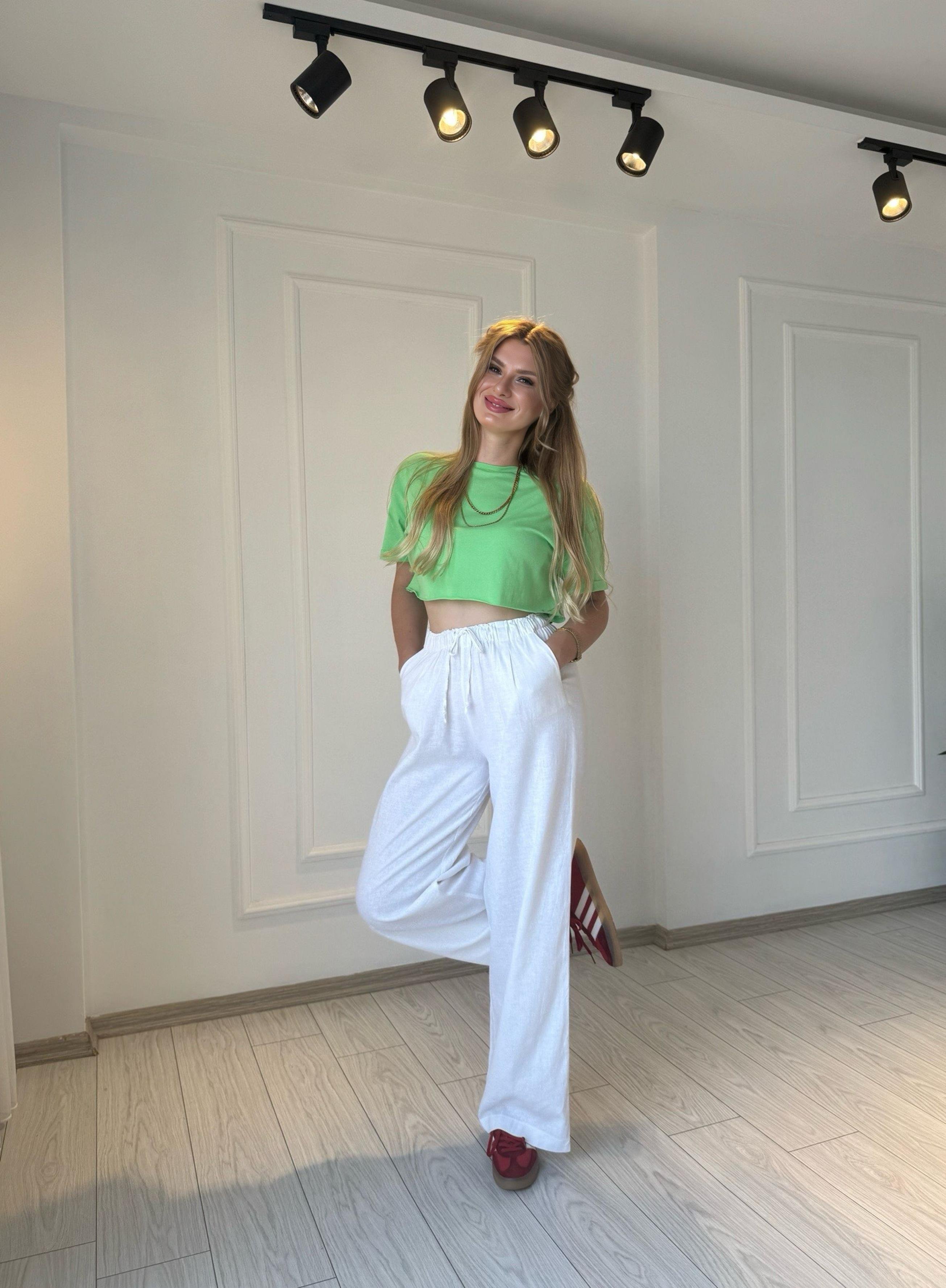 TshirtCrop Basic Tshirt - Yeşil