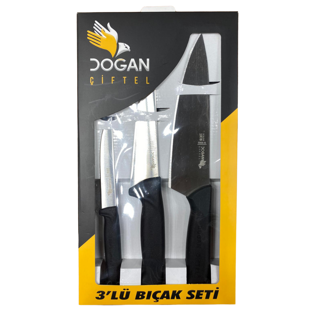Doğan Çiftel 3 lü Bıçak Seti