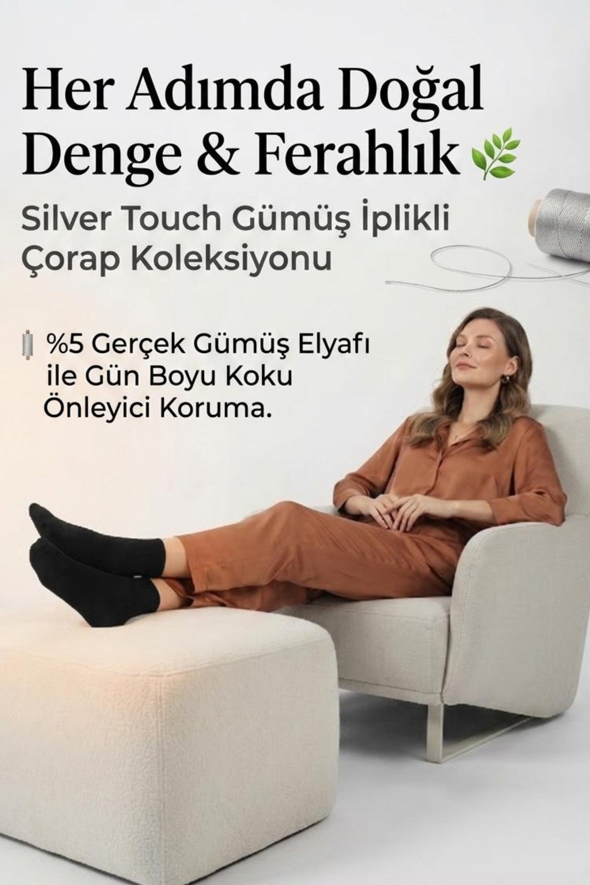 Silver Touch Gümüş İplikli Koku Karşıtı Premium Çorap
