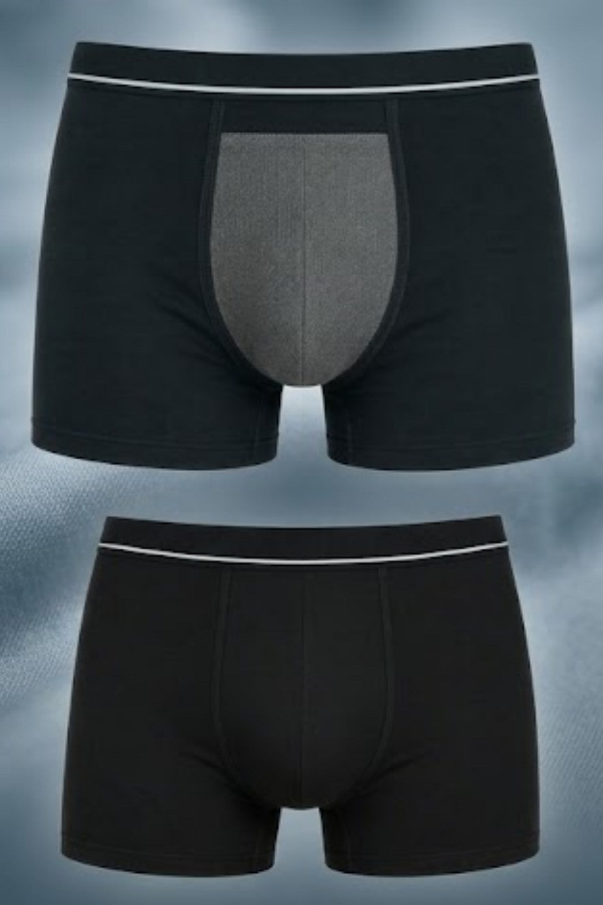 Silver Touch Saf Gümüş Dokulu Erkek Siyah Slip Sillage İç Çamaşırı, Erkek Siyah Boxer