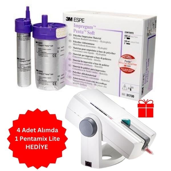 3M İmpregum Penta H DuoSoft Ölçü Materyali 4 Adet Alımda Cihaz HEDİYE