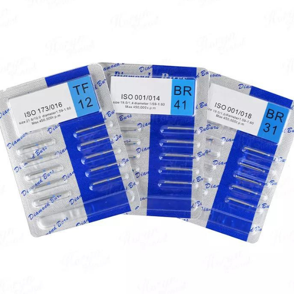 Aeratör Elmas Frezi - Çin 10 lu Blester Paketi Alev Uçlu Model SARI Kuşak