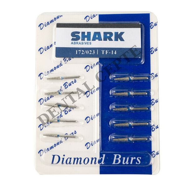 Aeratör Elmas Frezi - Çin 10 lu Blester Paketi Alev Uçlu Model SİYAH Kuşak