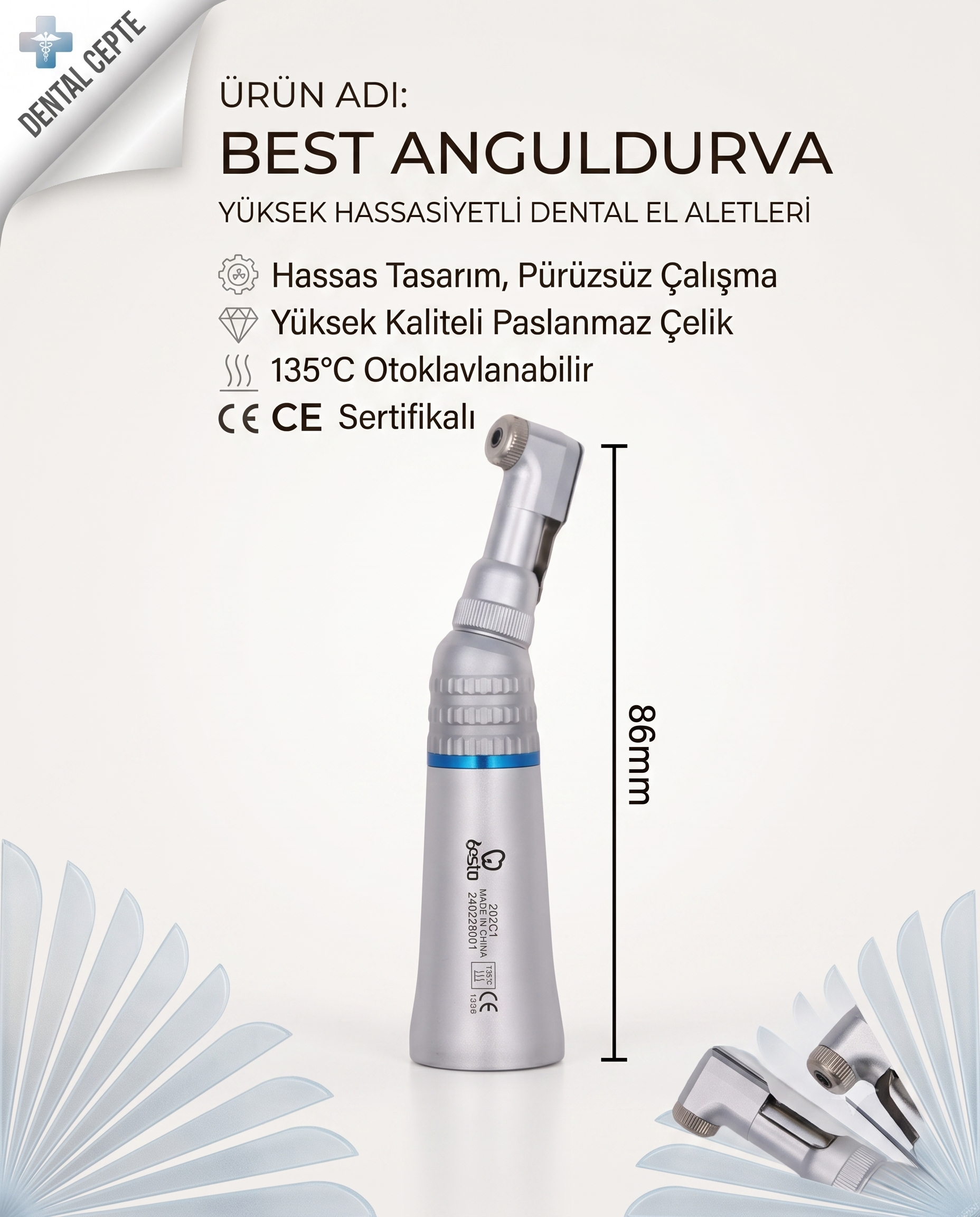 Best Kilitli Anguldurva ( Yüksek kalite )BEST Best Kilitli Anguldurva | Yüksek Hassasiyetli Dental El Aleti - DENTAL CEPTE