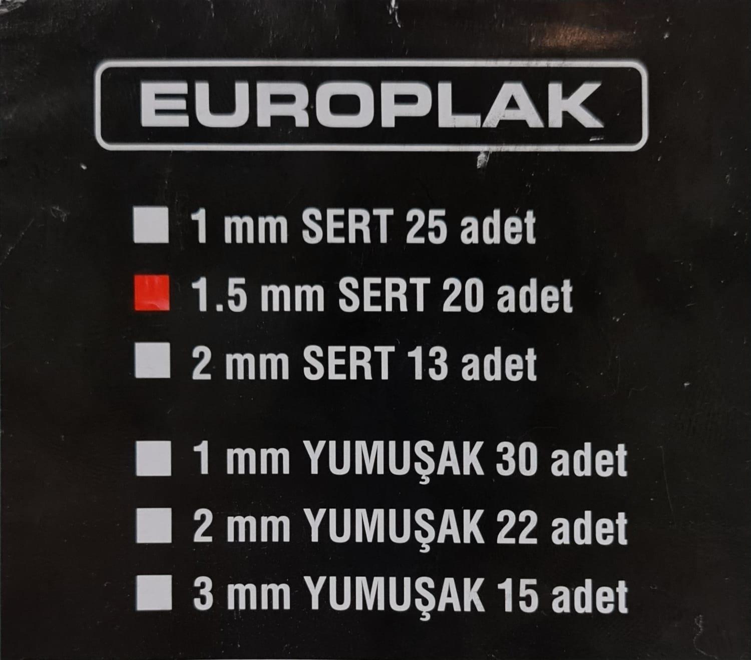 Beyazlatma ve Gece Plakları 2 mm Sert 13 Adet