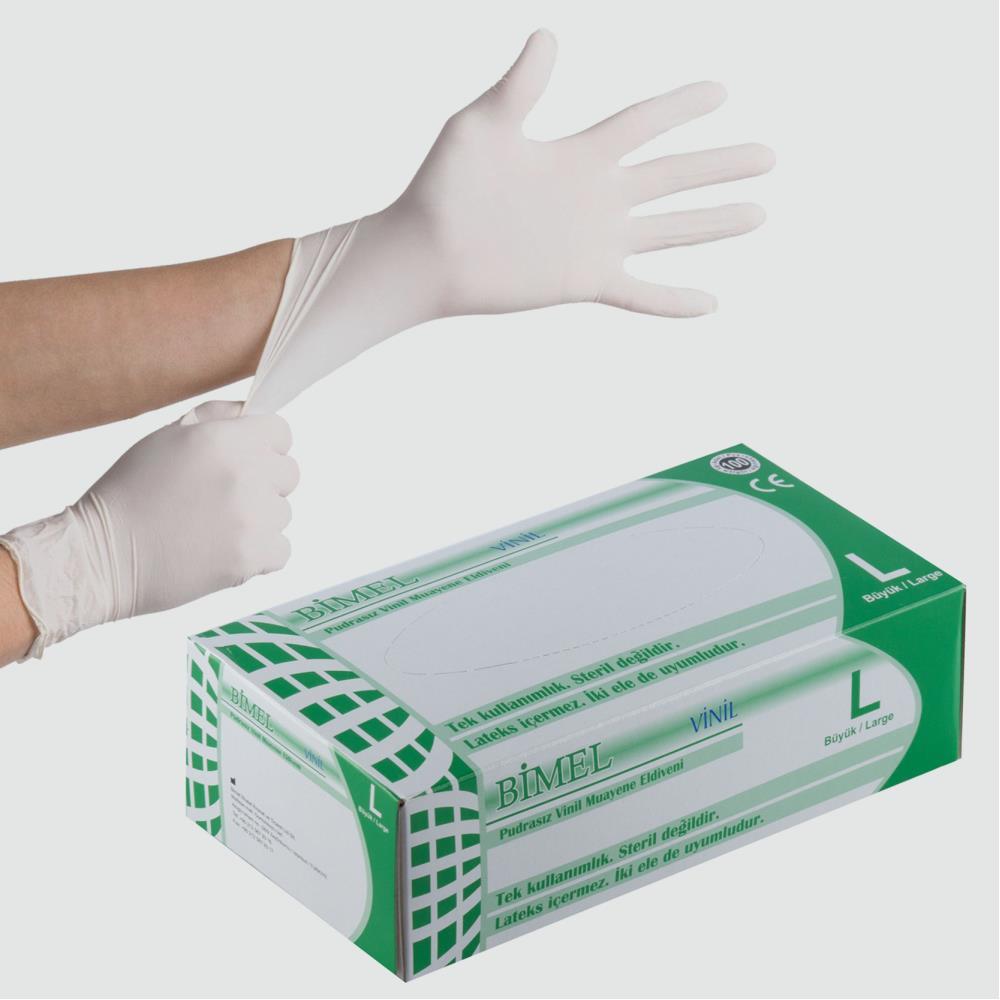 Bimel - Pudralı Muayne Eldiveni (1 Koli)
