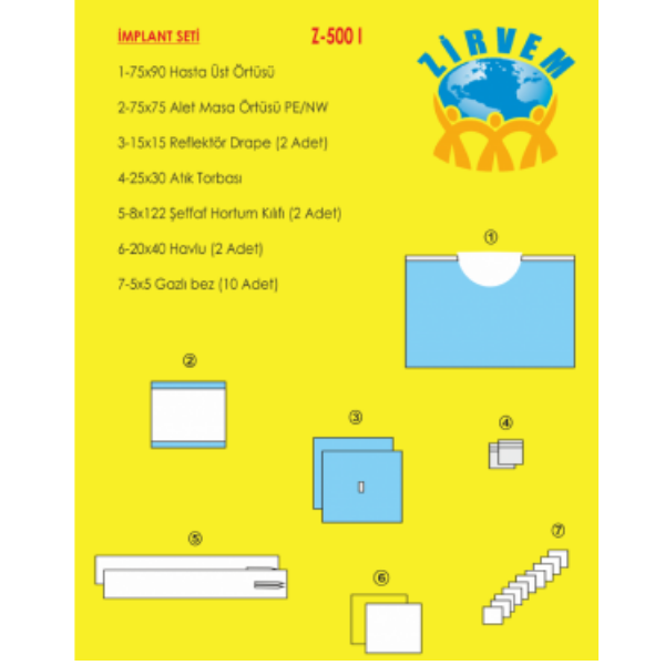 Cerrahi İmplant Örtüsü - İmplant Seti