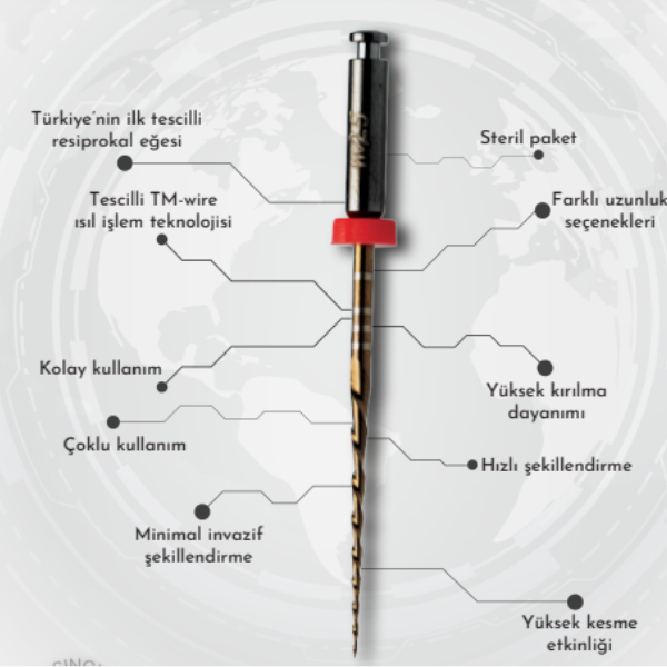 Dentac T-Endo Must Resicproc Kanal Eğesi 25MM