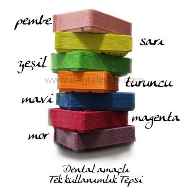 Dental Plastik Tepsi-50 lik Paket- Beyaz Renk