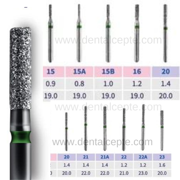 Dimei Aeratör Elmas Fisür Frezi - Yeşil