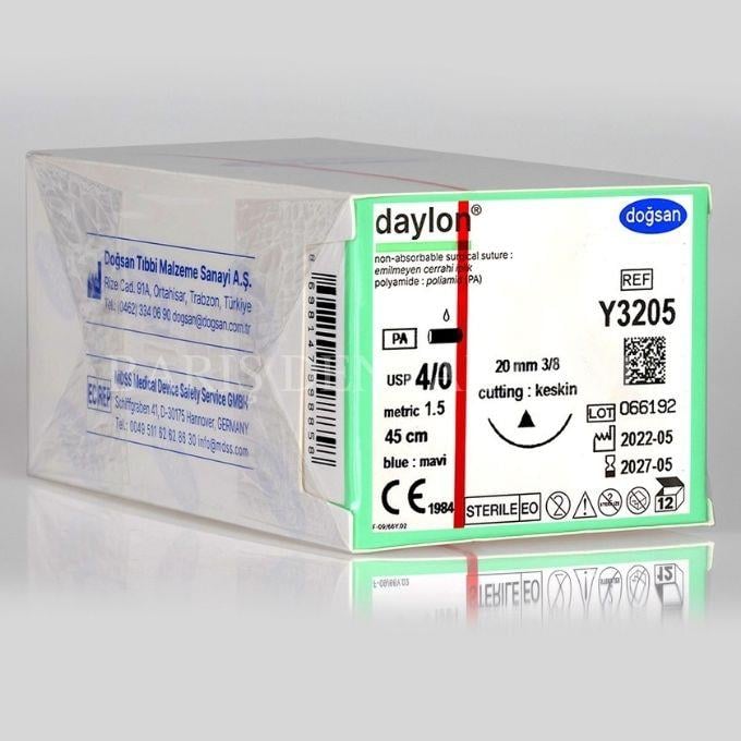 Doğsan Daylon Sütur 4/0 20 3/8 Keskin(Δ),45cm