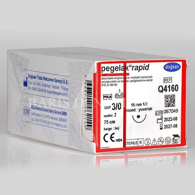 Doğsan- Pegelak Rapid Sütur 3/0 16 1/2 Yuvarlak,75cm