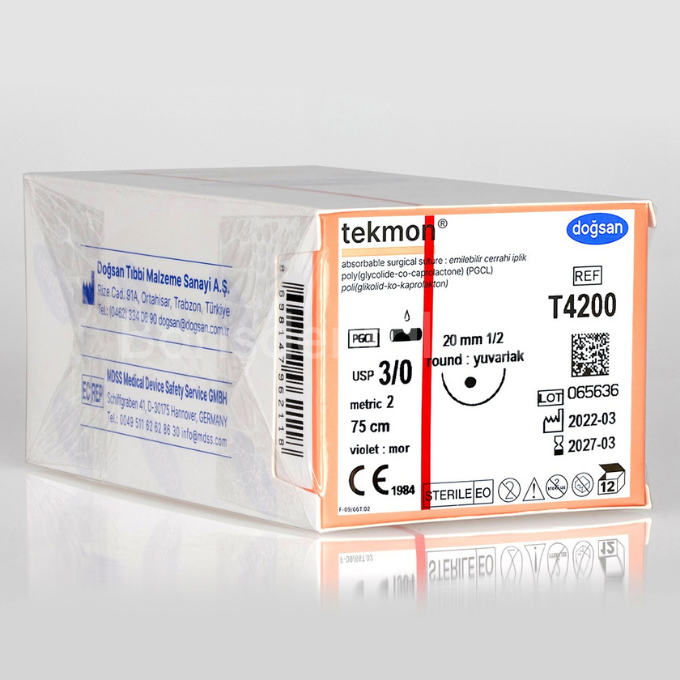 Doğsan Tekmon Sütur 3/0 20 1/2 Yuvarlak,75cm