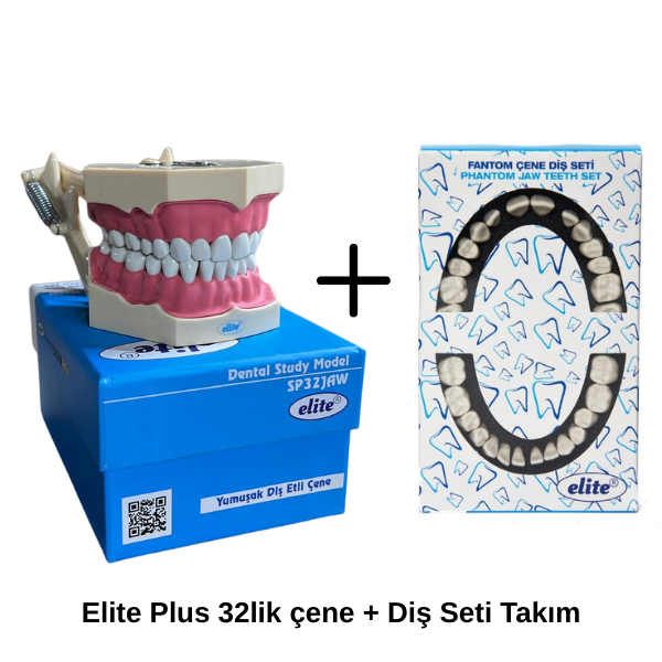 Elite Plus Fantom Çene Diş Etli -32'lik + Yedek Diş Seti 32'lik