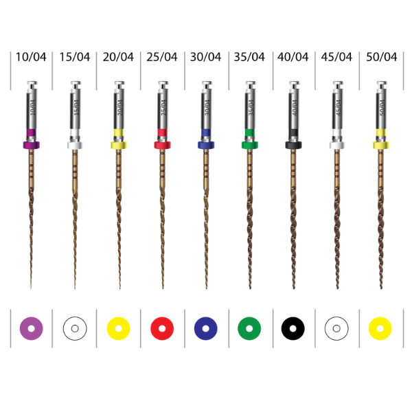 Endoart Gold 04 Açılı Nikel Titanyum Kanal Eğesi-25MM