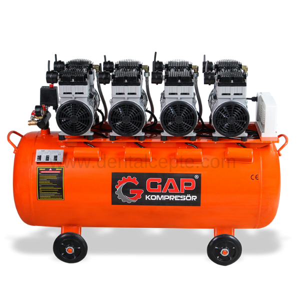 GAP Sessiz ve Yağsız Kompresör -GPS 1100*4 200 lt. 8 Ünitlik