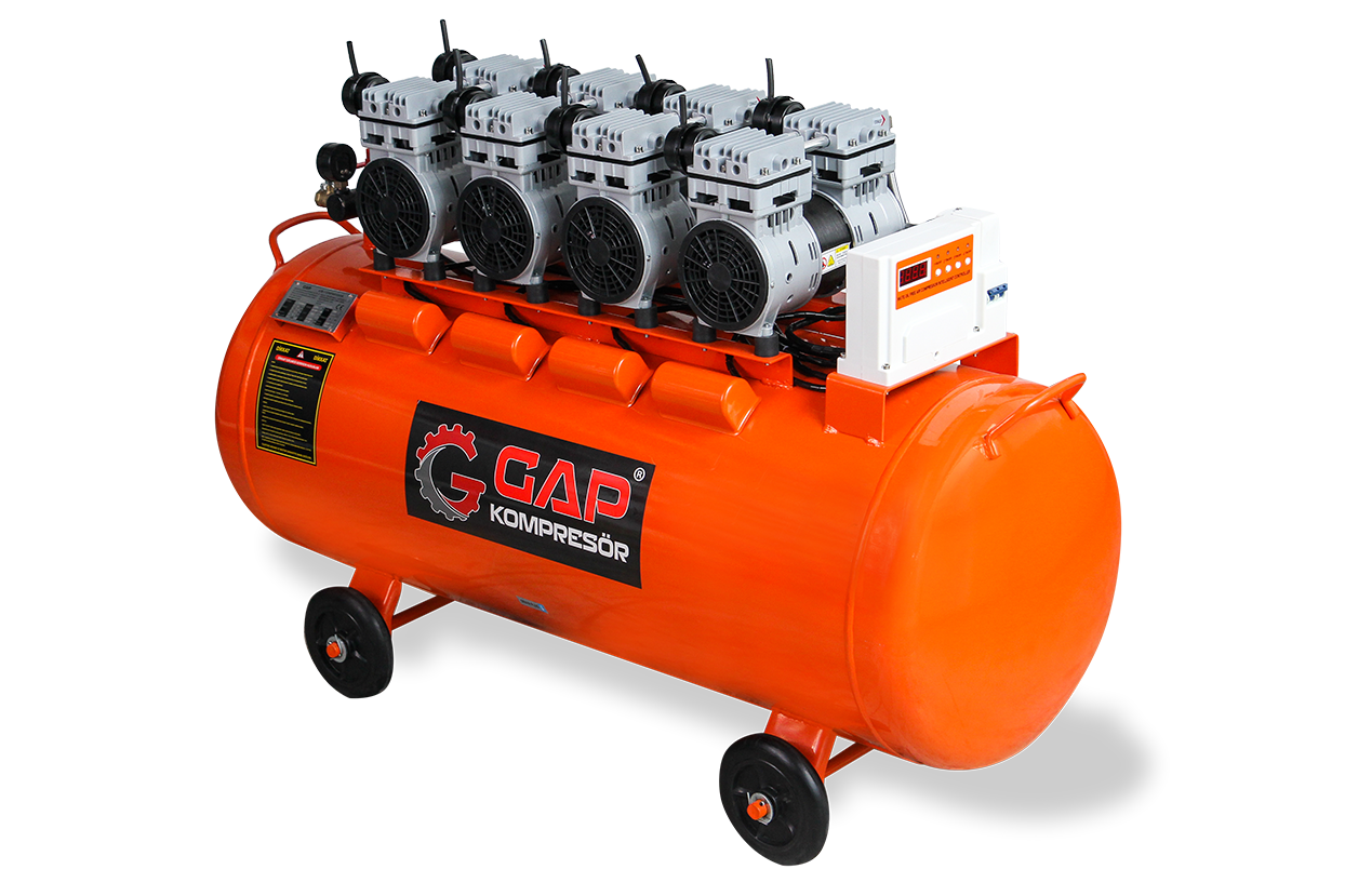 GAP Sessiz ve Yağsız Kompresör -GPS 750*4 200 lt. 4 Ünitlik