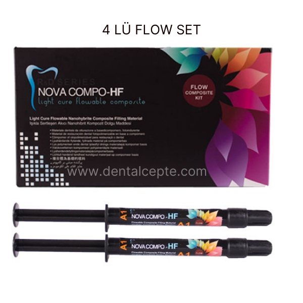 İmcryl Nova Compo HF Flow / Akışkan Kompozit 4 lü Paket Set