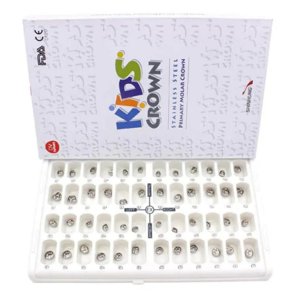 Kids Crown PÇK Paslanmaz Çelik Kron Seti Molar 96 lık Kit