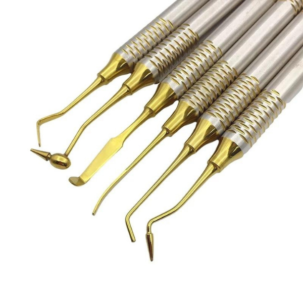 Kompozit Şekillendirme Alet Seti-6lı Sarı- Gold