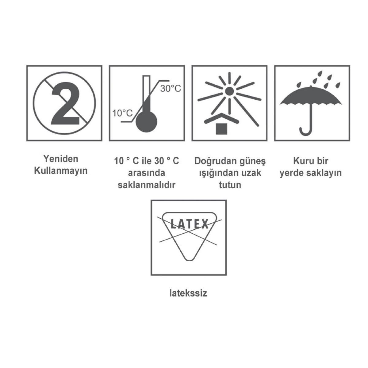 MCC Beyaz Latex Pudralı Cerrahi Muayene Eldiven 50 lik Paket