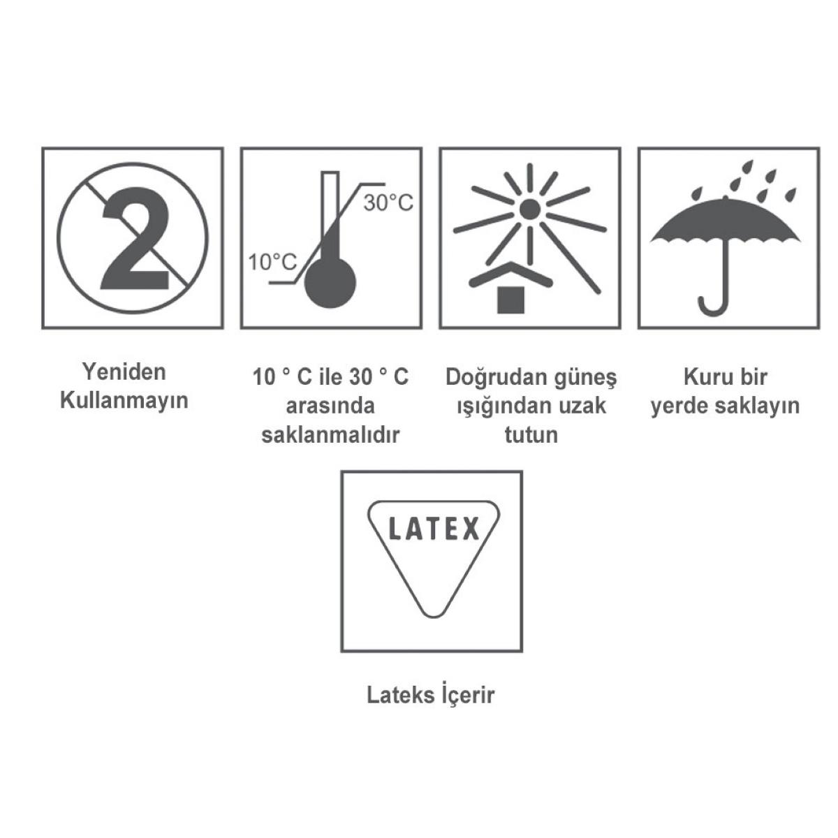 MCC Beyaz Latex Pudrasız Cerrahi Muayene Eldiven 50 lik Paket