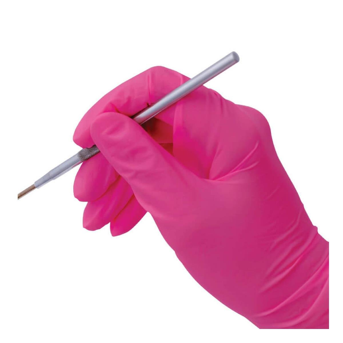 Mcc Pembe Nitril Pudrasız Muayene Eldiveni 1 Kutu