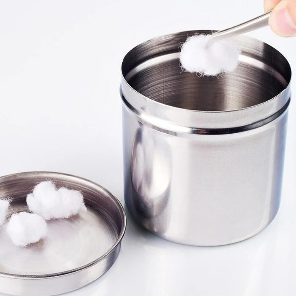 Metal Kapaklı Pamuk Kutusu 