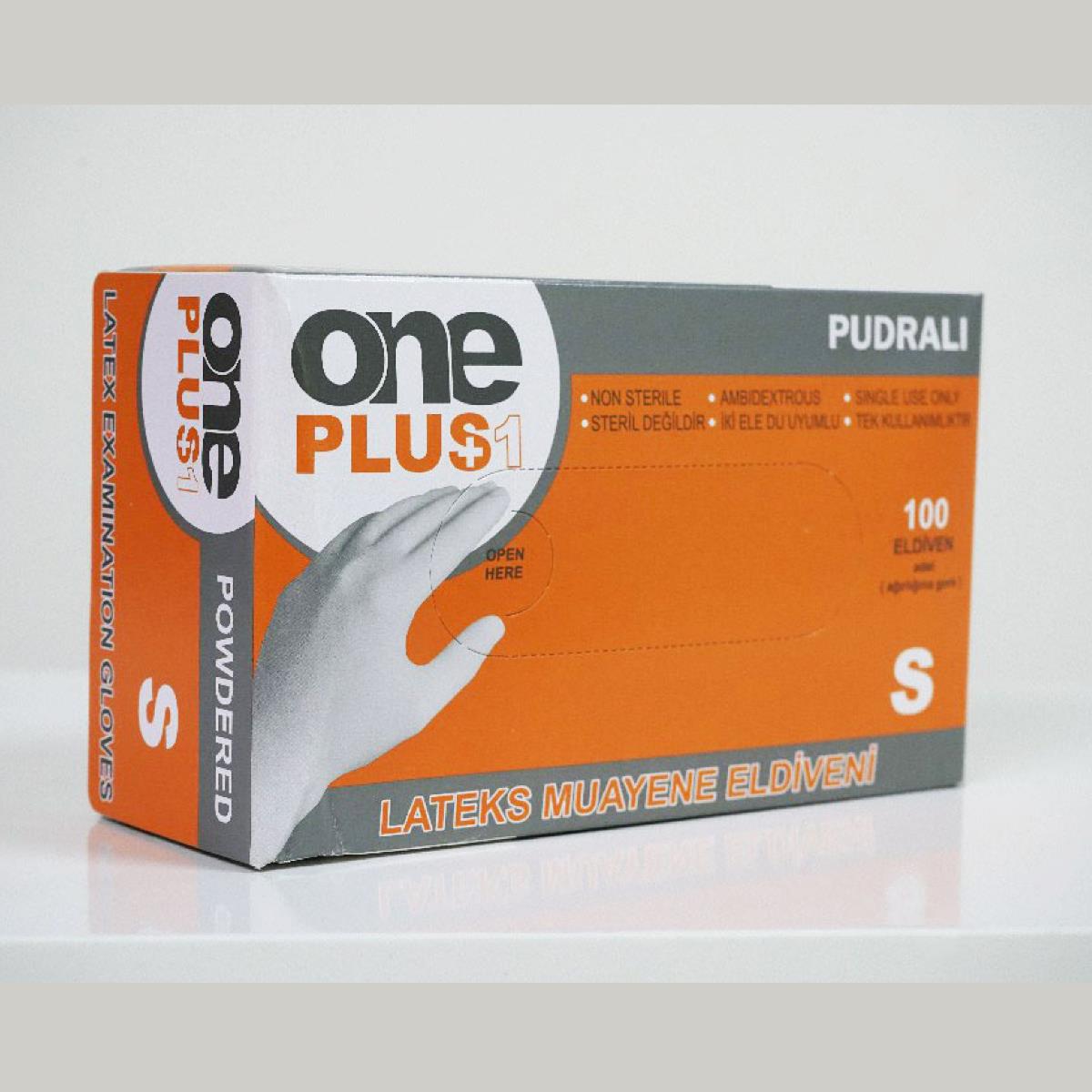 One Plus Beyaz Latex Pudralı Muayene Eldiven
