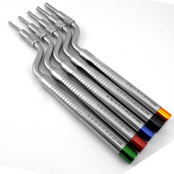 Osteotom Seti - Açılı Dış Bükey 5'li Set Sinüs İmplant Kaldırma Seti