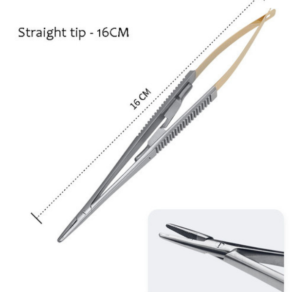 Perfect Micro Cerrahi Portegü Hemostat - Klemp 16mm Düz Uç