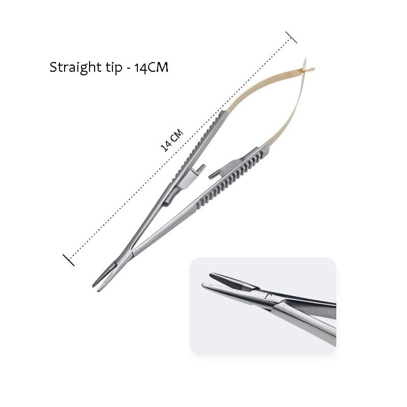 Perfect Micro Cerrahi Portegü Hemostat - Klemp 14mm Düz Uç