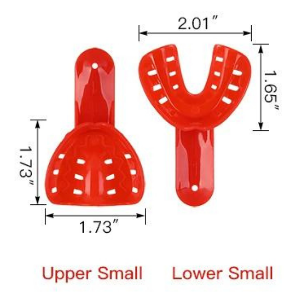 Plastik Ölçü Kaşığı Çocuk S Beden Ortodondik - Otoklavlanabilir- Takım