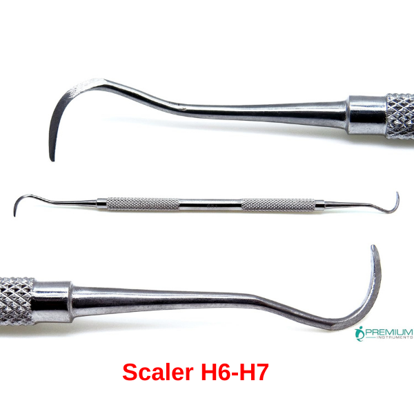 Scaler Küret H6/H7 İnce Gövdeli Çift Taraflı