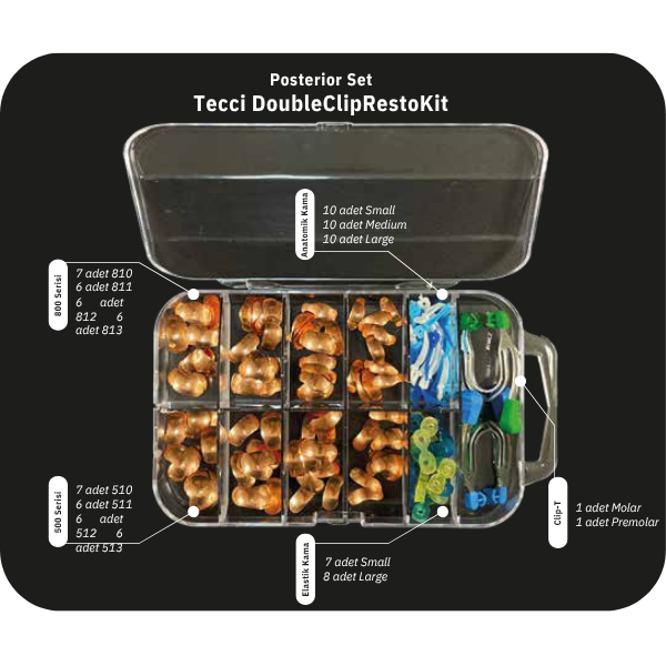 Tecci Bakır Double Clip RestoKit -Posterior