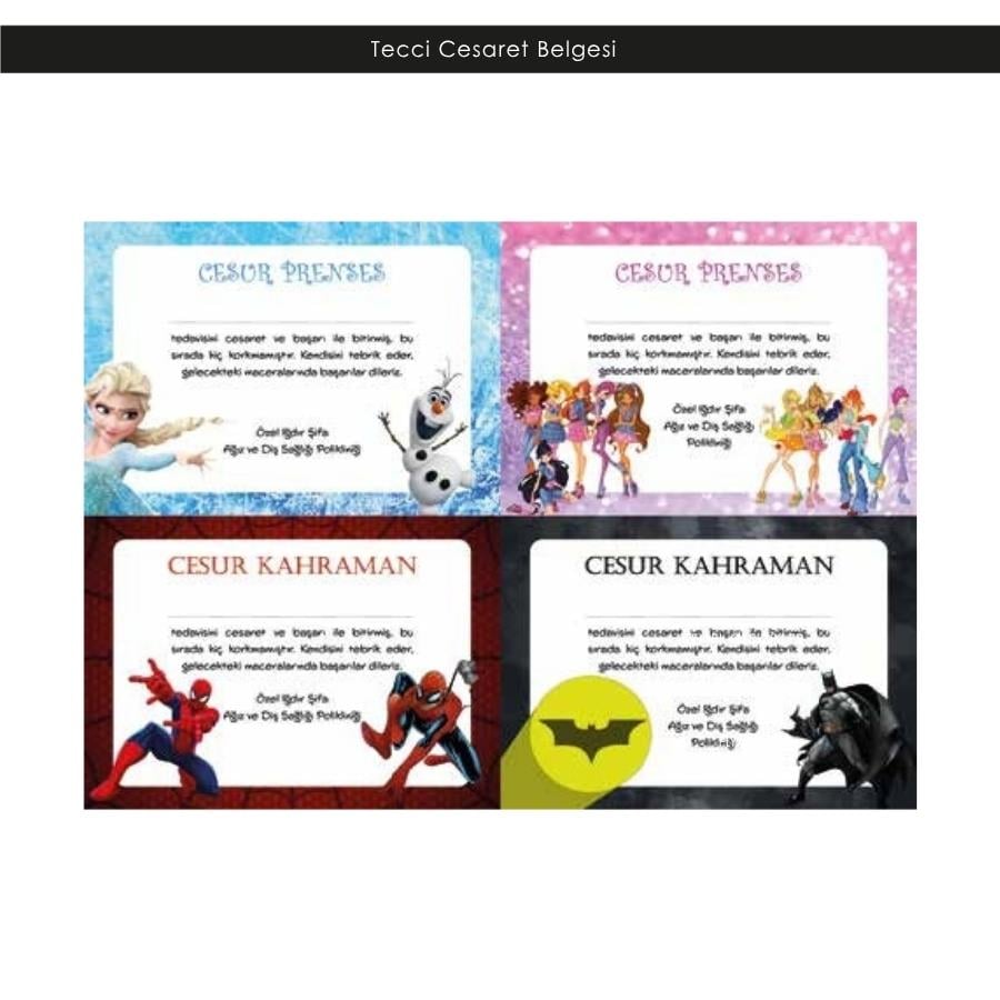 Tecci Cesaret Belgesi 100' lük Paket