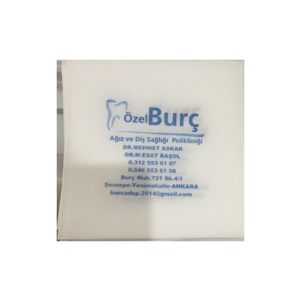 Termo Jel - Buz Jeli Kılıfı Dental kompress BASKILI 500 ADET (14*14) Kaliteli - Adres Logo Baskı