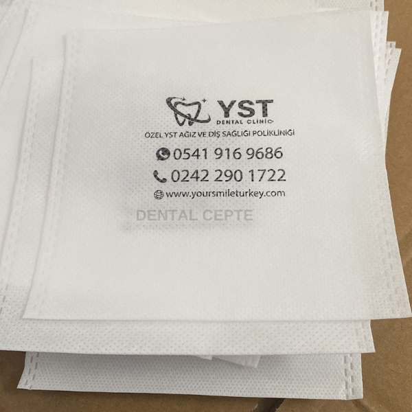 Termo Jel - Buz Jeli Kılıfı Dental kompress BASKILI 500 ADET (14*14) Kaliteli - Adres Logo Baskı