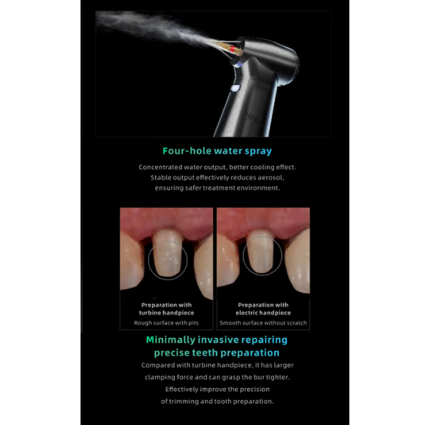 Woodpecker M2 Pro Dental Elektirikli Mikromotor+ Kırmızı Kuşak Anguldurva