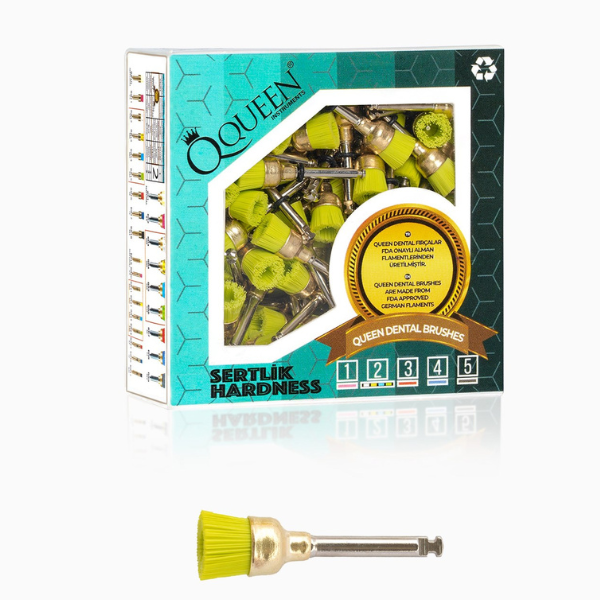 Yeşil yumuşak polisaj fırçası 7mm (Sertlik:2)