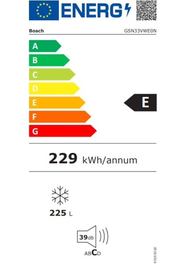 Bosch GSN33VWE0N 7 Çekmeceli Dikey No Frost Derin Dondurucu